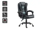 Ergolux Executive Leather Massage Office Chair (Black)