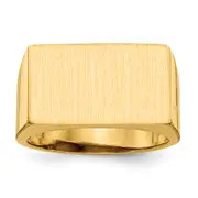 14K Yellow Gold 11.0x18.0mm Open Back Men's Signet Ring
