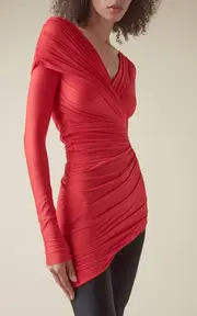 [Balenciaga] Ruched Jersey Mini Dress
