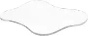HOMSFOU Acrylic Irregular Coaster Clear Table Mat for Drinks Stylish Desk Decoration High-Temperature Resistant for Home Office Use