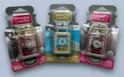 3 YANKEE CANDLE Car Jar Ultimate Air Fresheners "SUN & SAND" & "HOME SWEET HOME"