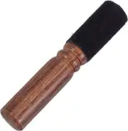 Kisangel Leather Wrapped Peach Wood Singing Bowl Striker Mallet for Meditation Yoga Prayer Handmade Nepalese Gong Mallet with High Resonance for Mindfulness Relaxation