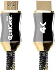 QualGear 10 Feet HDMI Premium Certified 2.0 Cable with 24K Gold Plated Contacts, Supports 4K Ultra HD, 3D, 18Gbps, Audio Return Channel, Ethernet (QG-PCBL-HD20-10FT)