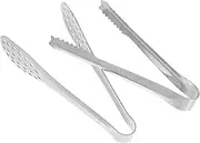 Cabilock Eating Utensil Sets 6pc Stainless Steel Serving Tongs Mini Ice Tongs for Cooking Tea Parties Wedding Bars Kitchen 5 Inches