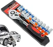 Ratchet Wrenches Set,1/2 Inch Socket Set | Truck Vehicle Tools for Construction Home Garage Industrial Workshop Automotive Electrician Motorcycle Bike