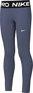 [Nike] Pro Dri-Fit Leggings for Older Children (Girls), Diffused Blue/Black/White, DA1028-491, XS