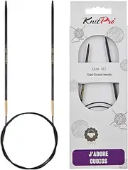 [KNITPRO] J'Adore Cubics Knit Pins - Circular Fixed Knitting Needles - 80cm x 3.25mm