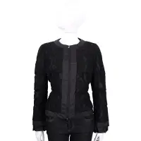 在飛比找Yahoo奇摩購物中心優惠-BOSIDENG 黑色蕾絲拼接長袖鋪棉外套