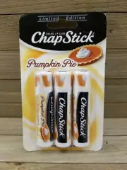 3 ChapStick LIMITED EDITION Pumpkin Pie Lip Balm Chap Stick new in package