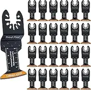 Trivd Frol 100Pcs Curved-Edge Oscillating Tool Blades, High Carbon Steel & Stainless Steel, Universal Compatible with Dewalt, Milwaukee, Ryobi, More, Wood, Metal, Plastic Multitool Blades
