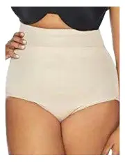 [Naomi & Nicole] Unbelievable Comfort Plus High Waist Brief in Nude