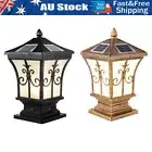 Solar Pillar Lamp Waterproof Outdoor Post Cap Light LED Fence Street Lighting