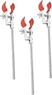 Mobestech 3pcs Universal Clip Spring Clamps Clamp Vise Ratchet Incubator Rack Socket Rod Holder Cable Clamps Tubing Shaker Tube Holder Clamp Medical Bar Wrench Tubes Tumbler Carbon Steel Red