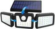 74 LED 3 Head Garden Solar Lights Outdoor Fence Security Motion Sensor Lamp AU