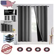 Luxury Ombre Blackout Curtains for Bedroom & Living Room - 100% Light Blocking
