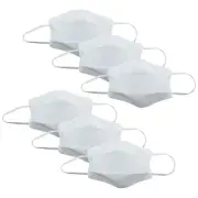 6x Tigerplast Fabric Face Mask Washable Reusable Mask Protect Cover - White