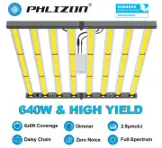 Foldable 640W LED Grow Lights Commercial Full Spectrum Indoor Veg Bloom Plants