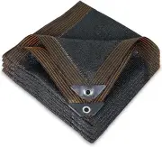 50% Black Shade Cloth 14 x 20 FT Durable Mesh Tarp with Grommets Garden Sunblock