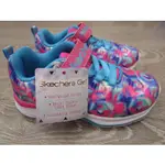 全新正品 SKECHERS JUMPIN JAM 女童 運動鞋 球鞋 魔鬼氈 萬花筒印花色 SIZE US 9