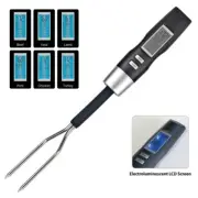 Digital BBQ Meat Thermometer Fork Electronic LCD Display Stainless Steel Grill