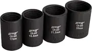 Performance Tool M990 Heavy Duty Impact Socket Set for Lug Nut Removal - Fits 17mm to 26mm, CrMo Steel, Oil Resistant Finish, 1/2-Inch Drive