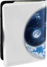 [JEJEA] Yin Yang World Print Travel Organizer Credit Cards Case Passport BookPassport Holder Cover Wallet forTraveling,, Black, One Size