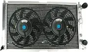 Aluminium Radiator+Fans,Compatible With Fiat Punto 176 1.4 GT Turbo 1994-2000 Models