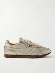 [Autry] Autry - Windspin Metallic Leather Sneakers - Silver - IT41 IT 41 Silver