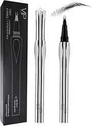 Thin Eyebrow Pencil, Eyebrow Tint Pen Brow Liner, Eyebrow Pen Waterproof, Brow Pen Eyebrow Liner 2 Tip, Long-Lasting Eye Brow Pencils
