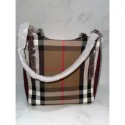Burberry Check Print Leather Bag - Brand New with Tags