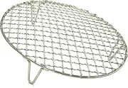[Turbokey] Canning Rack Wire Steaming Cooling and Baking Barbecue Rack with 2" Height Legs Dia 8.66" Stainless Steel Cross Wire for Air Fryer Instant Pot Pressure Cooker Canning Dutch Oven (Dia 220mm)