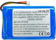 3.7V 2200mAh Li-ion Battery for Logitech G933、G935、G533、G933S、G533S Wireless Artemis Spectrum Gaming Headset Battery Replacement，Compatible 533-000132