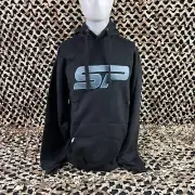 NEW SP Logo Pull Over Hooded Sweatshirt - Black - Large