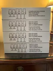 Champagne Wine Wall Holder Party Wine Glass Rack Wall Mount Acrylic France READ