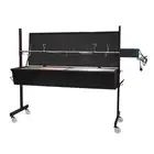 Large Warrior Pig Spit Roaster with Black Lid | 60kg Capacity |Flaming Coals BBQ