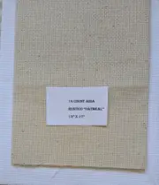 14 Count Aida 13" x 16.5" RUSTICO "OATMEAL" Counted Cross Stitch Fabric