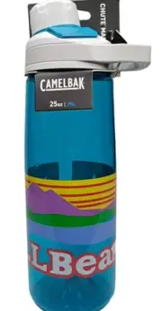 Camelbak LL Bean Water Bottle BPA Free Plastic 750ml Mountain Logo Blue Colorful