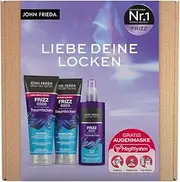 John Frieda Dream Curls Value Set for Curly Hair - Shampoo, Conditioner, Styling Spray & Free MegRhythm Eye Mask - For Swinging Defined Curls - Moisturises Hair