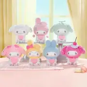 Sanrio My Melody Character - 50th Anniversary Milk Candy Series Plush Doll (Blind Box) (6+1Types) Whole Set (Included 6 Single Boxes) - Height: 12-15cm