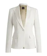 Boss Hugo Boss Single Breasted Slim-Fit Tuxedo Jacket EU40 white