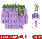 12/24PCS Fake Wisteria Artificial Flowers Garland 3.6ft Vine Ratta Silk Hanging