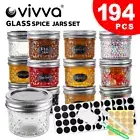 12PCS Glass Jars with Lid Small Food Storage Mini Mason Jam Bottle Container AU