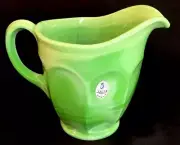 Fenton Art Glass Chameleon Green Pitcher