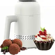 Ice Cream Maker Machine 6-in-1 Multifunction, 300ml Soft Serve & Sorbet Maker with 90-min Quick Freeze, Portable Frozen Yogurt Maker for Home, Milkshakes, Desserts