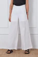 White Wide Leg Pants High Waist - Size 14, Women's Hw Wide Leg Pant