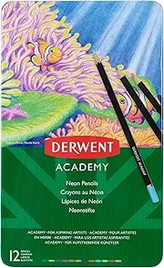[Derwent] Academy Neon Colour Pencil Tin of 12