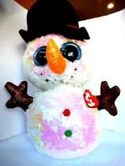 TY Melty FLIPPABLES Snowman 2019 BEANIE BOOS 11" Christmas PLUSH STUFFED TOY Med