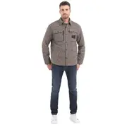 Replay Mens Casual Houndstooth Jacket Button Front Multi