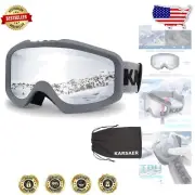Unisex OTG Dual-Lens Snow Goggles - Bendable Frame for Skiing & Snowboarding