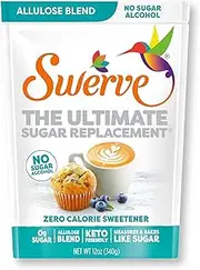 Swerve Zero Calorie Allulose Granular Sugar Replacement Sweetener, 12 Ounce Bag